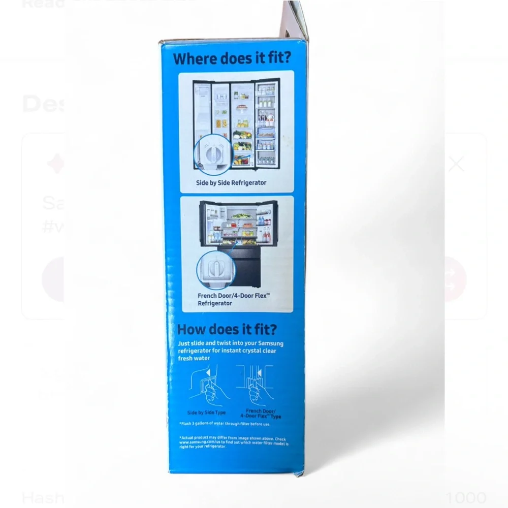 Samsung Refrigerator Water Filter - Blue and White